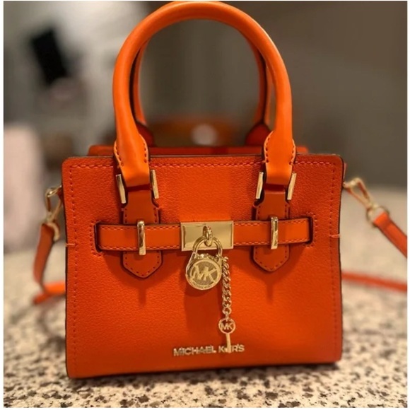 Michael Kors Vibrant Orange Mini Bag - Picture 1 of 5